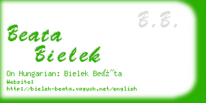 beata bielek business card